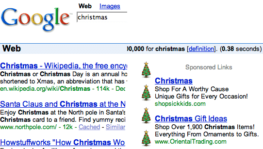 Google Christmas fun