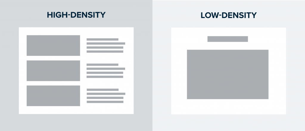 High density and low density comparison