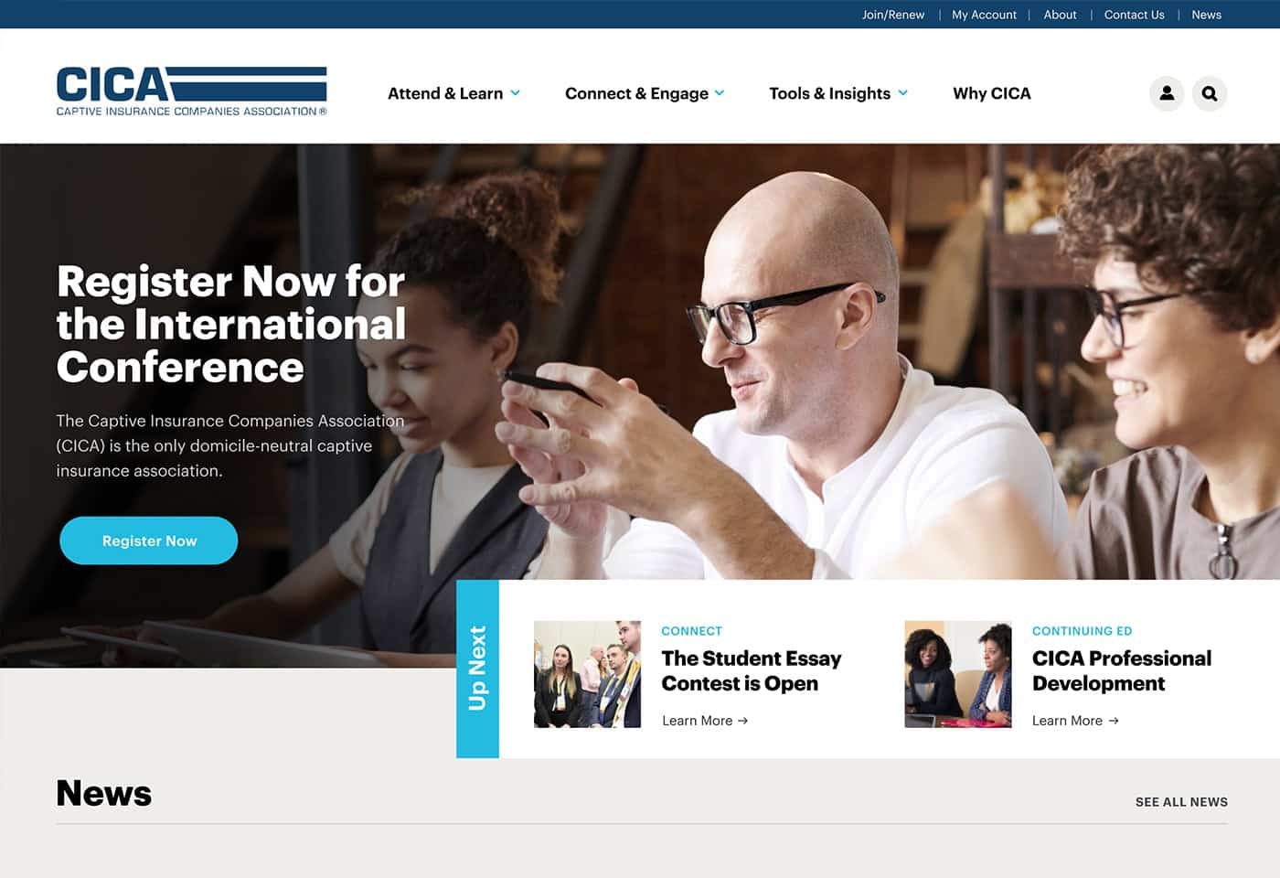 CICA best association website design