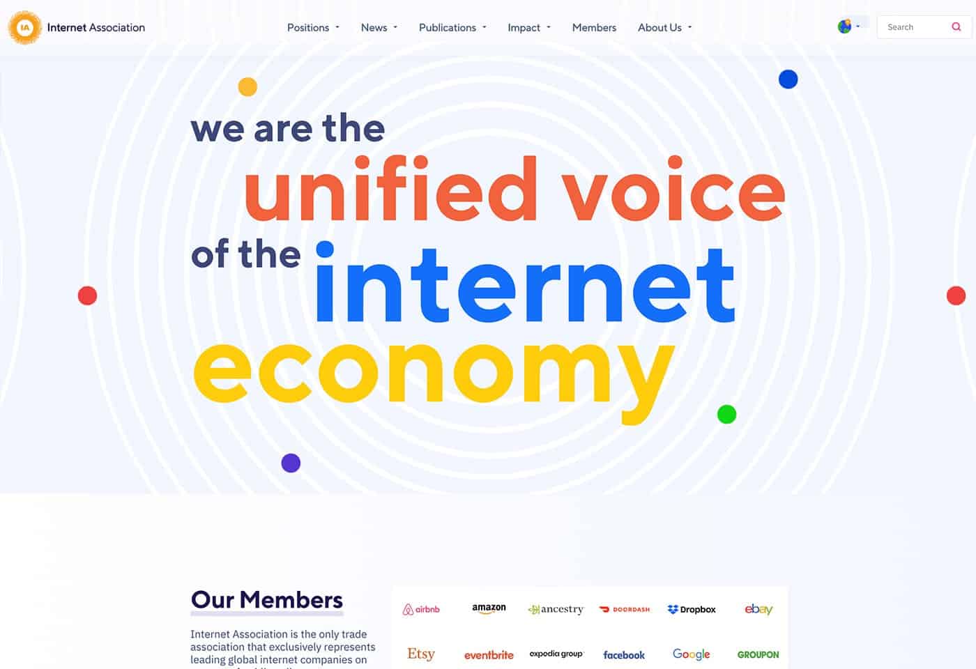 Internet Association screenshot