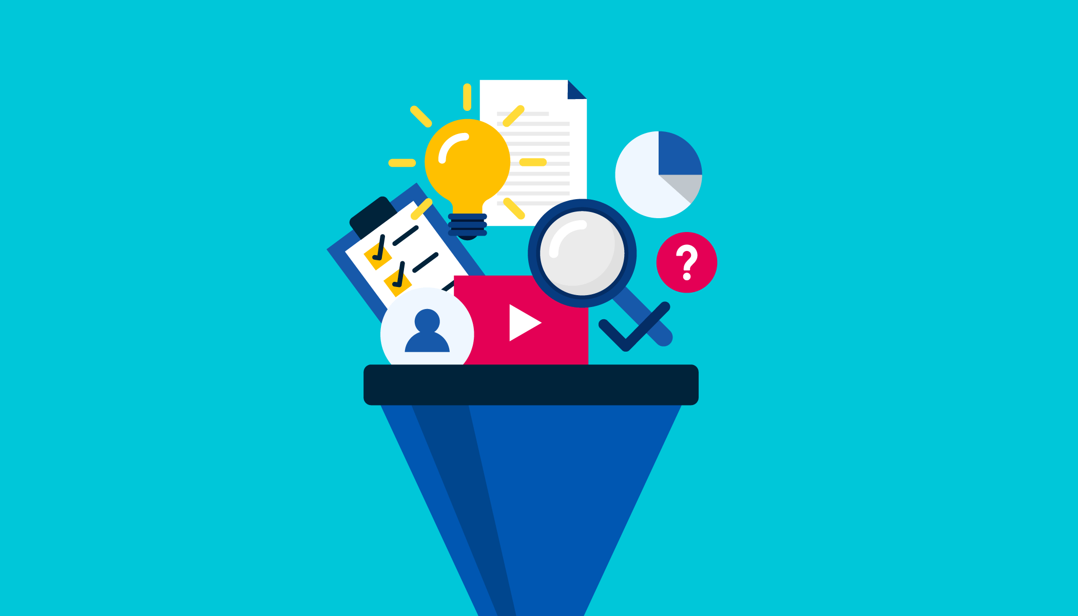 content ideas funnel graphic