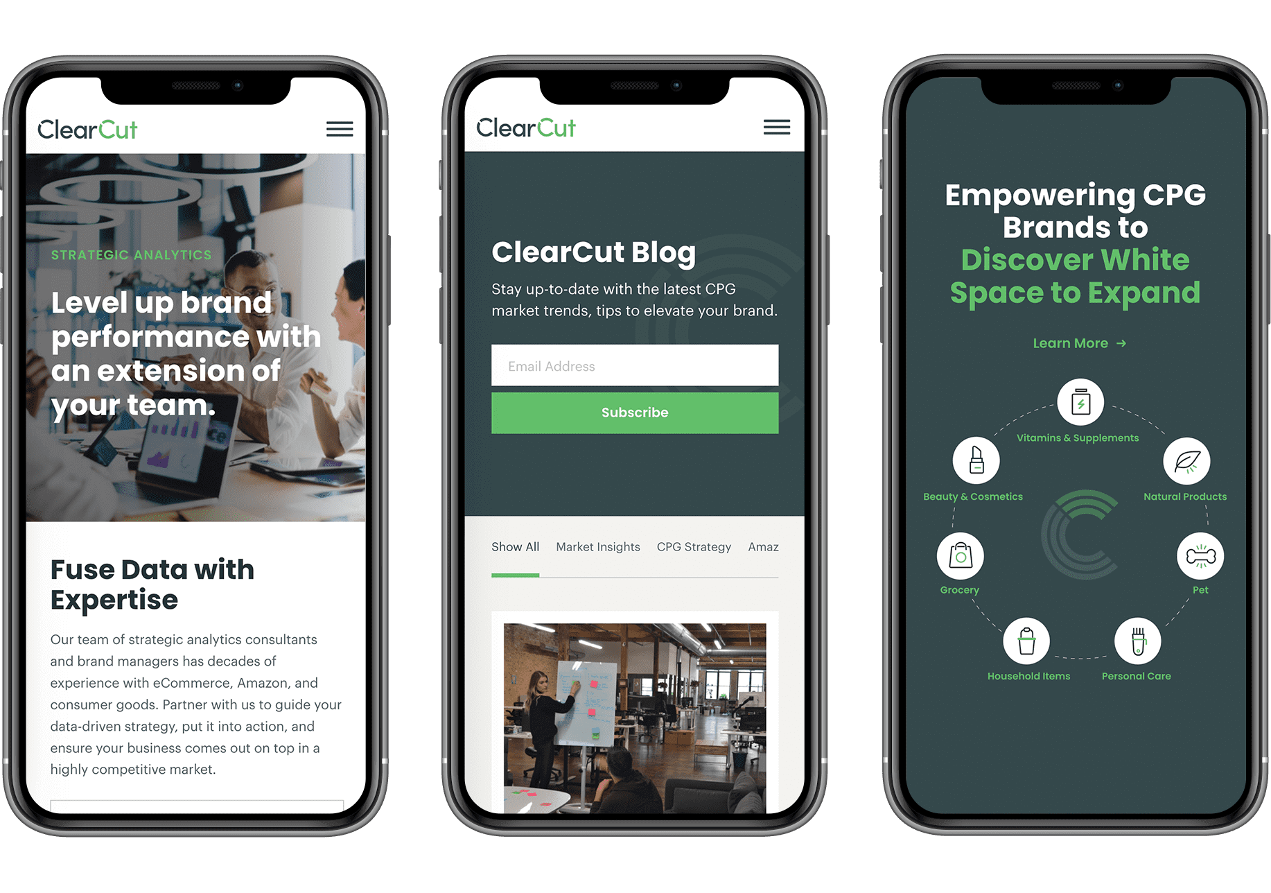 displaying mobile screens from ClearCut