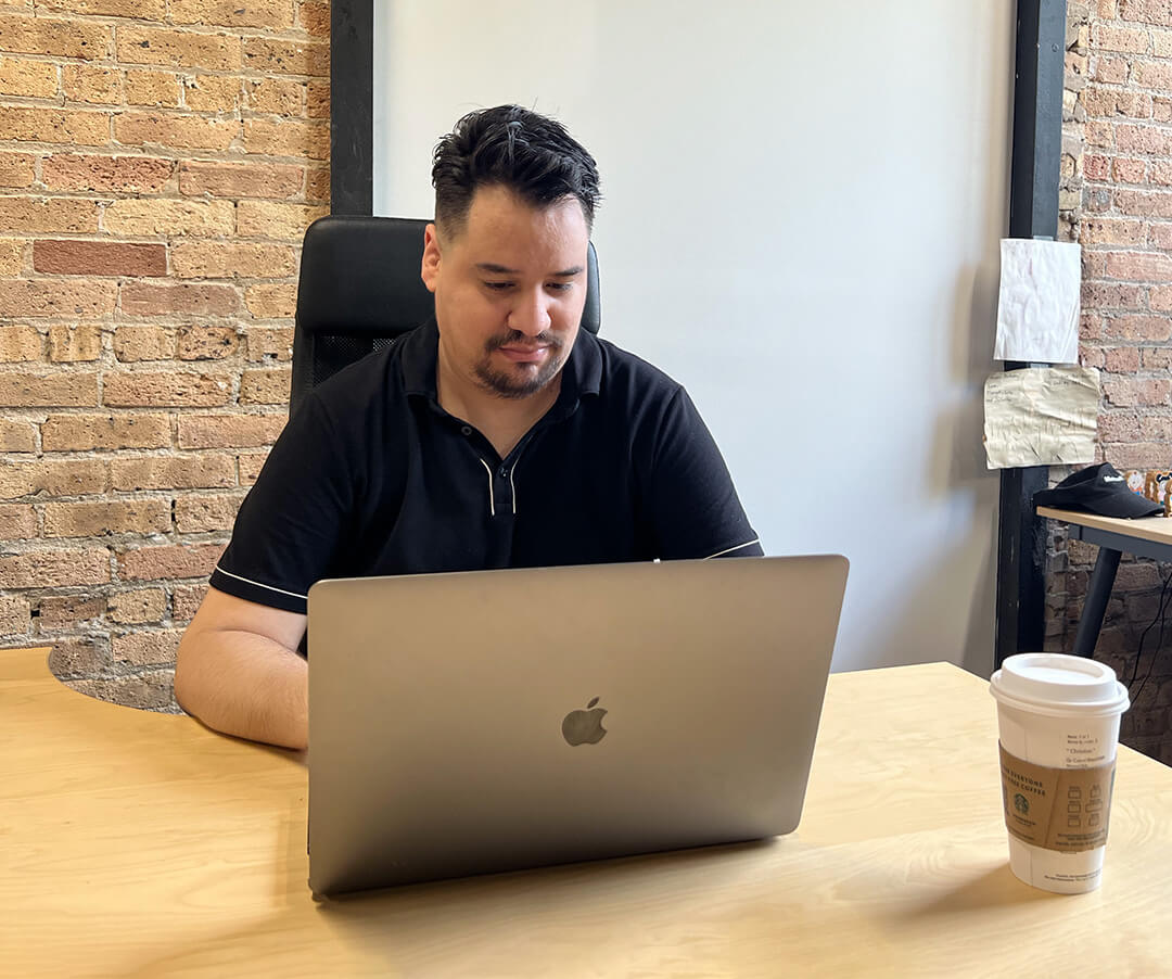 gulo user experience designer working on a design